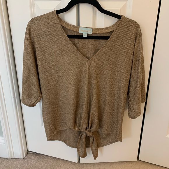 Veronica M Tops - Veronica M. Gold Party Top